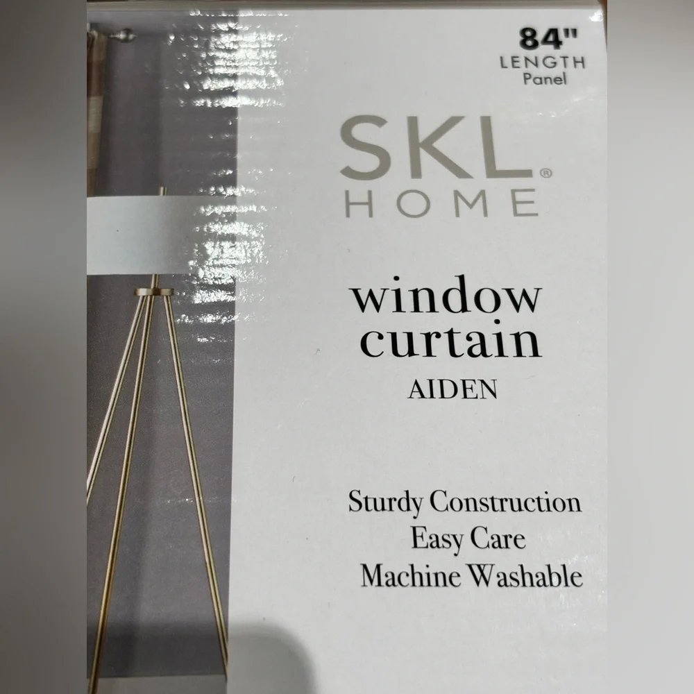 SKL Home by Saturday Knight Ltd. Aiden 84 Inch Curtain Panel in Taupe Plaid